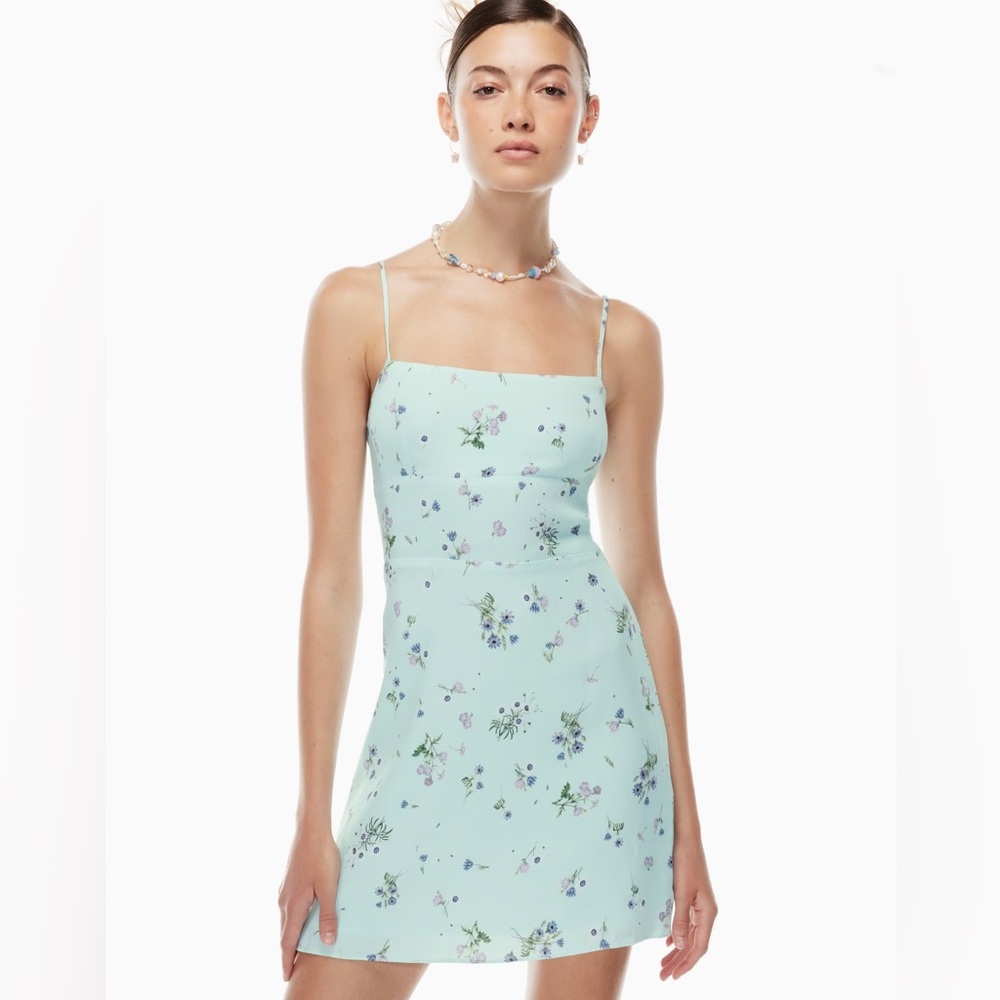 Aritzia Sunday Best Jackson Dress in Frosted Aquamarine/Lilac - Size Medium